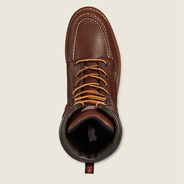 Safety Støvler Herre - Red Wing Traction Tred - 8-Inch Waterproof Toe - Mørkebrune - VOGXLY-741